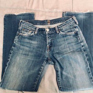 7 for all mankind Womens Bootcut Low Rise Jeans
